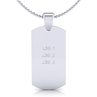 Stainless Steel Dog Tag With Free Custom Engraving, 19 Inches. Our #1 Engravable Item!